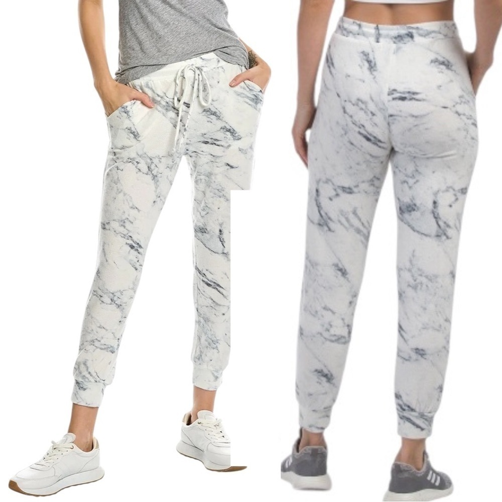Michael Stars Jenny Jogger Chalk Combo Womens XL Lounge Comfy Cozy‎ Marbled NEW